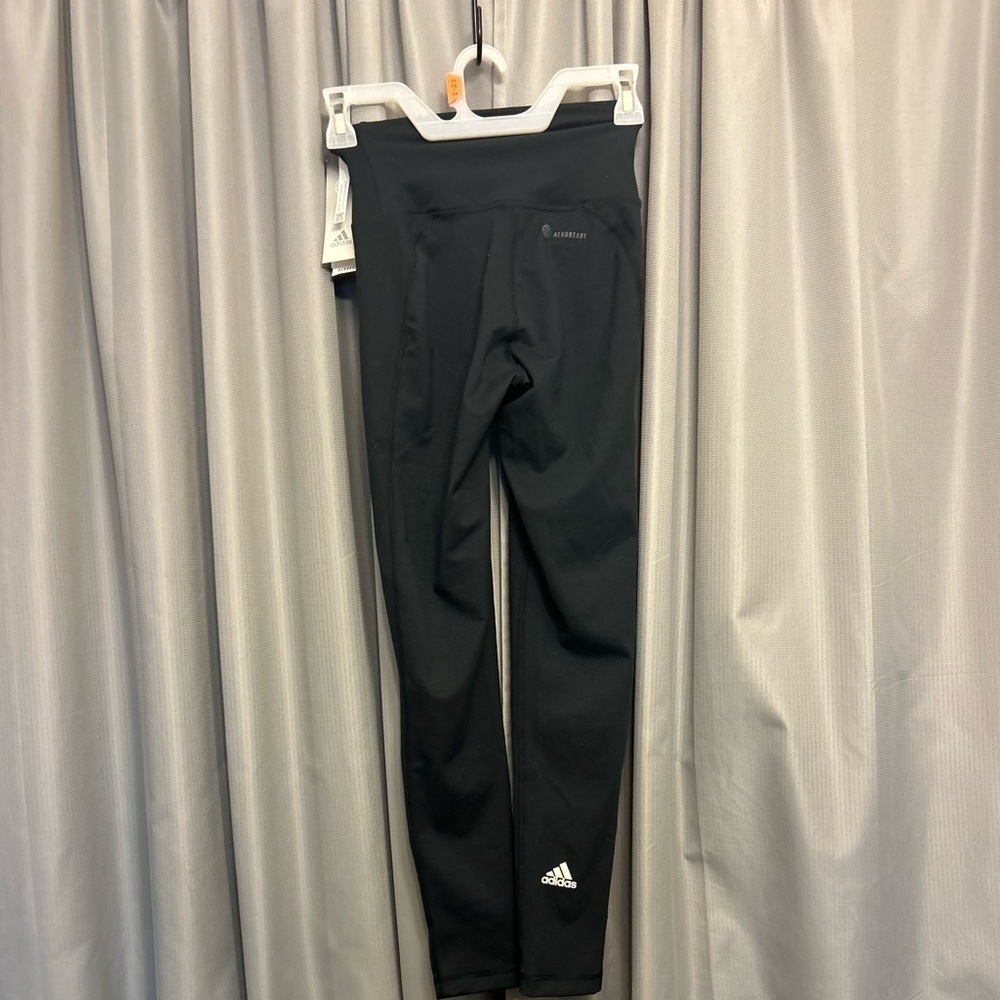 $19W❤️New Adidas Climacool Black tights leggings aeroready XS Trainer A